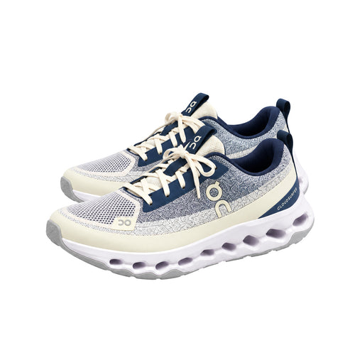 Tenis running bicolor de suela alta, vista lateral