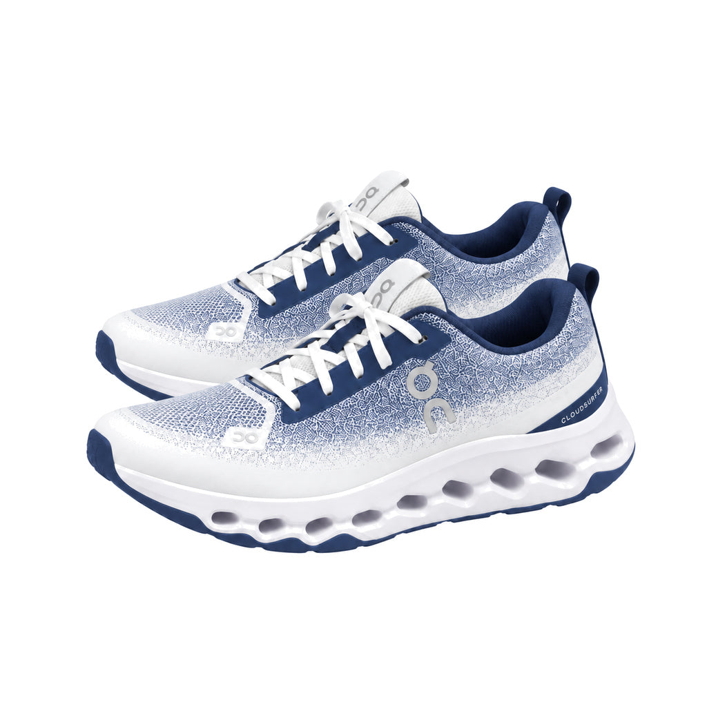 Tenis running color blanco-azul