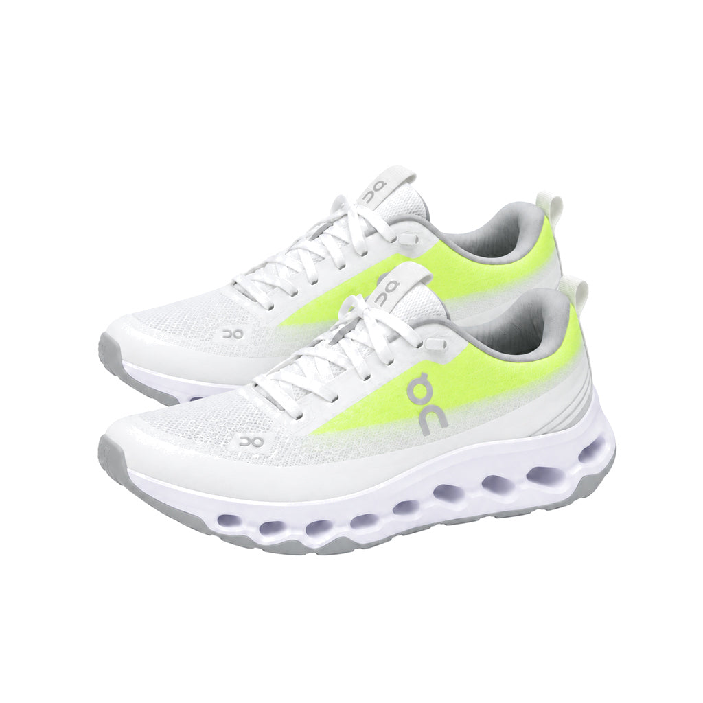 Tenis running color blanco-neón