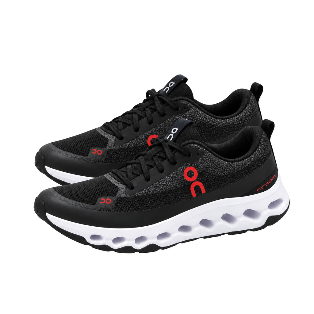 Tenis running color negro-rojo